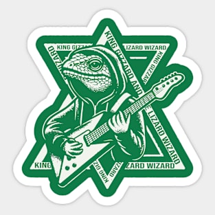 Lizard Wizard Guitar Fan Art Sticker